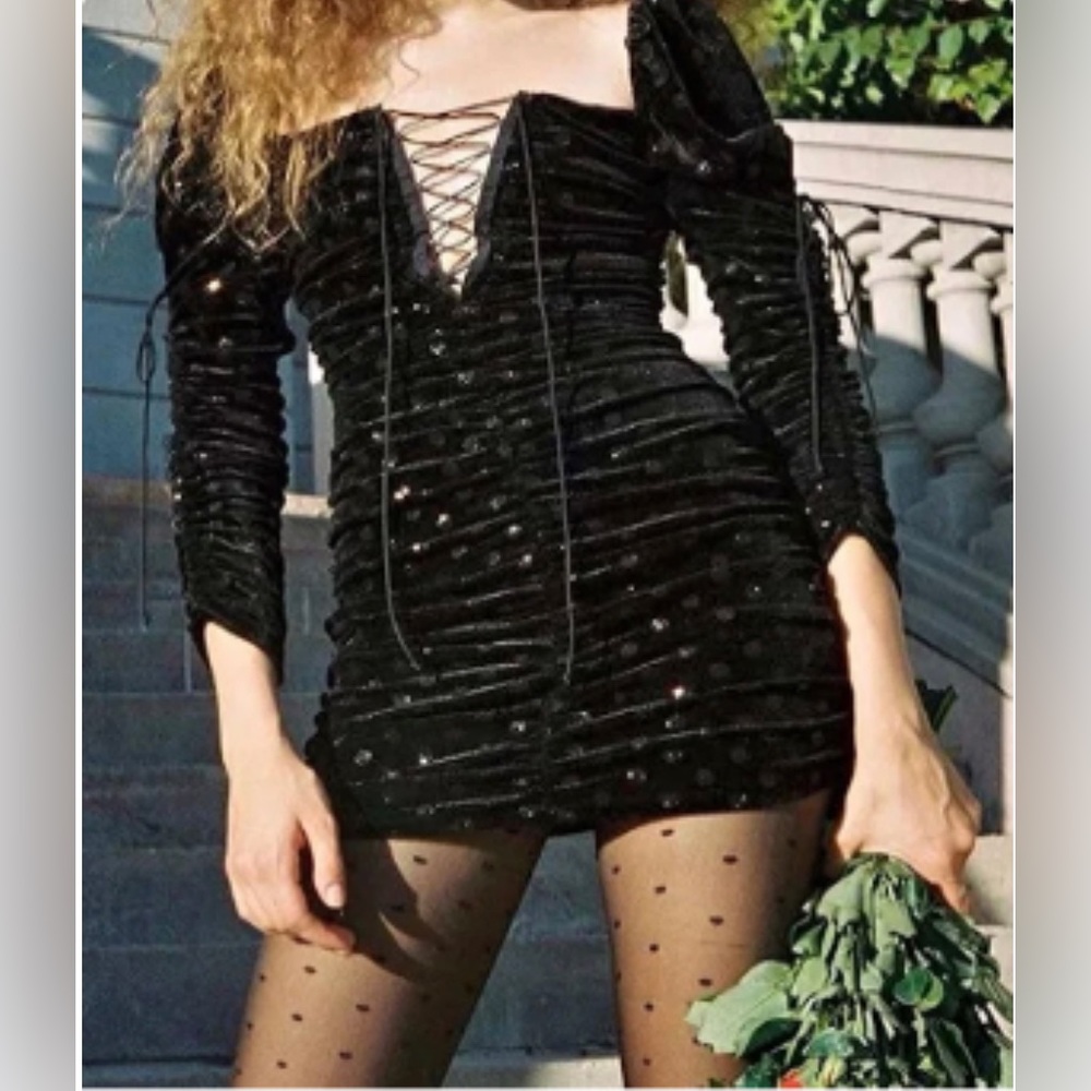 For love and lemons velvet mini dress